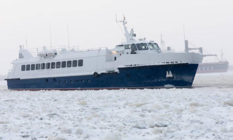 В Архангельске сегодня прошли ходовые испытания новых пассажирских судов ледового класса